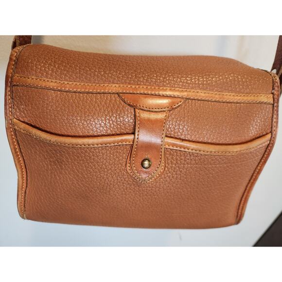 VTG 80s Dooney & Bourke Essex R25 Leather Saddle Tan Handbag Purse USA Serial # - Picture 9 of 15